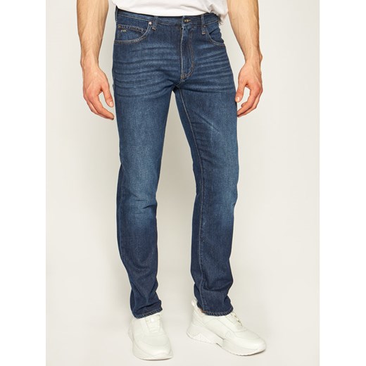 Emporio Armani Jeansy Regular Fit 3H1J45 1D9RZ 0941 Granatowy Regular Fit Emporio Armani 32_32 okazyjna cena MODIVO