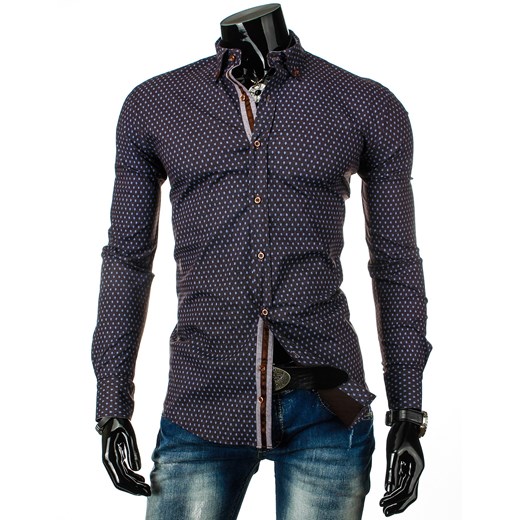 Koszula z długim rękawem (dx0224) - Brązowy dstreet szary bawełniane