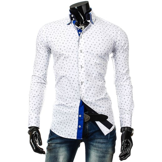 Koszula z długim rękawem (dx0216) dstreet bialy bawełniane