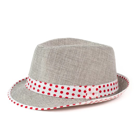 Letni kapelusz trilby - szalone wzory szaleo szary abstrakcyjne wzory