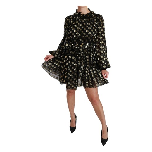 Lurex Polka Dots Flared Dress Dolce & Gabbana 40 IT okazja showroom.pl