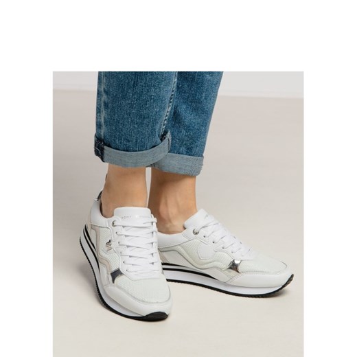 Buty sportowe damskie Tommy Hilfiger sneakersy białe bez wzorów 