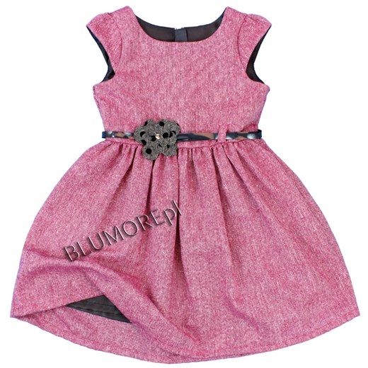 Sukienka z modnym paskiem 74 - 140 Lucynka blumore-pl rozowy dziecięce