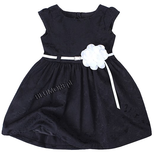 Cudna sukienka galowa czarna 98 - 152 Emilia blumore-pl czarny bawełniane