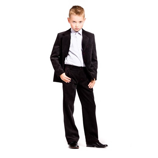Czarne spodnie sztruksowe dla chłopca 92 - 176 blumore-pl czarny chłopięce