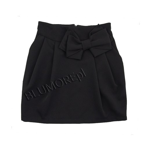 Czarna spódniczka dla dziewczynki do szkoły 122 - 158 blumore-pl czarny bawełniane
