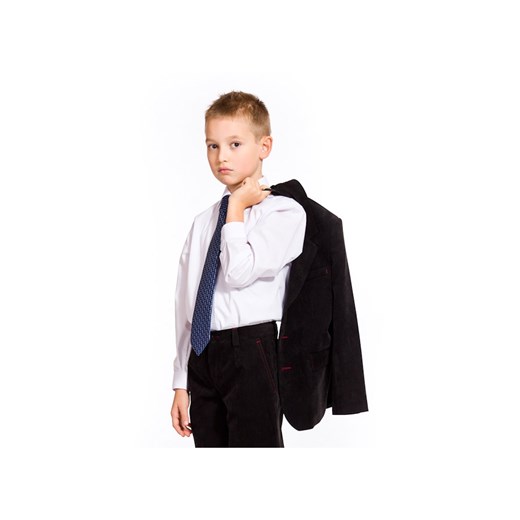 Elegancka biała koszula długi rękaw dla chłopca 110 - 158 blumore-pl czarny bawełniane