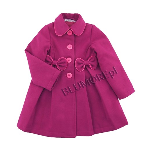 Wytworny płaszczyk dla dziewczynki 86 - 134 Kimi blumore-pl rozowy elegancki