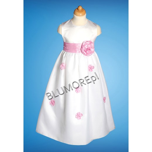 Długa piękna suknia na wesele dla druhny 110 - 140 blumore-pl bialy błyszcząca