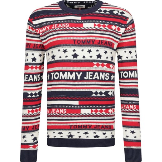 Tommy Jeans Sweter TJM AMERICANA | Regular Fit | z dodatkiem wełny Tommy Jeans L okazyjna cena Gomez Fashion Store