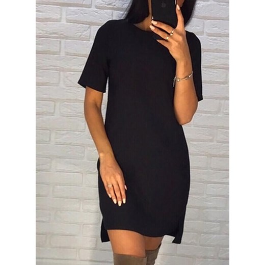 Sukienka Sandbella czarna mini z krótkim rękawem 
