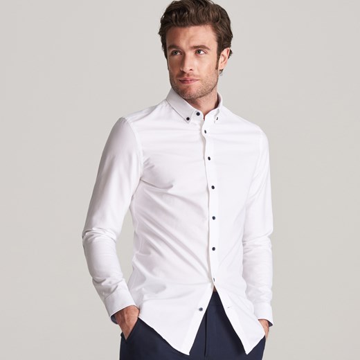Reserved - Bawełniana koszula slim fit - Biały Reserved XS Reserved