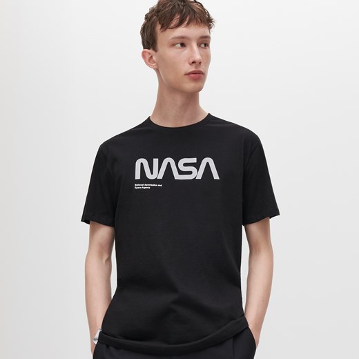 Reserved - T-shirt NASA - Czarny Reserved L Reserved