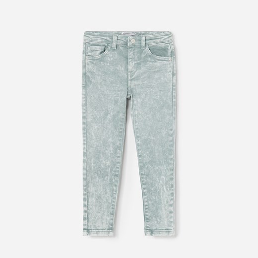 Reserved - Spodnie jeansowe slim fit - Turkusowy Reserved 152 okazyjna cena Reserved