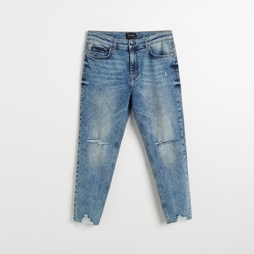 Reserved - Spodnie jeansowe z przetarciami - Niebieski Reserved 30 Reserved