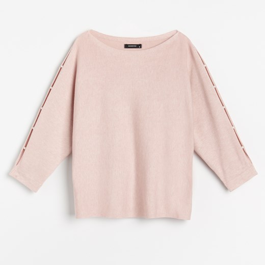 Sweter damski różowy Reserved z okrągłym dekoltem Odzież Damska RZ różowy EFJU Sweter damski różowy Reserved z okrągłym dekoltem Odzież Damska RZ różowy EFJU