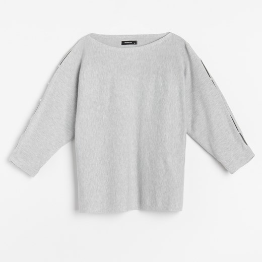 Reserved - Sweter z wycięciami na rękawach - Szary Reserved L Reserved