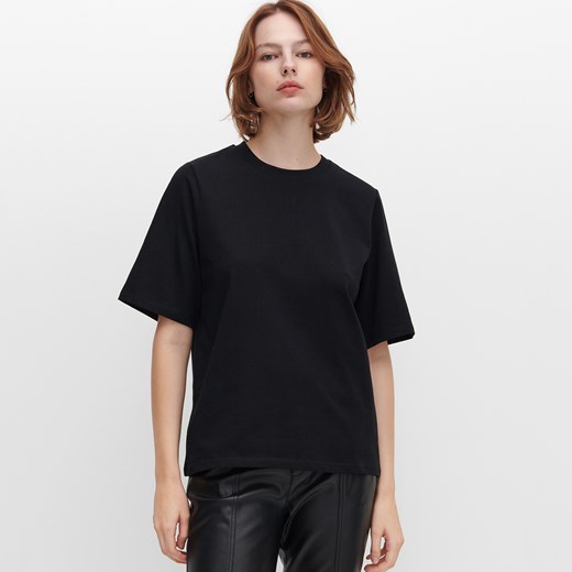 Reserved - T-shirt oversize z bawełny organicznej - Czarny Reserved M Reserved