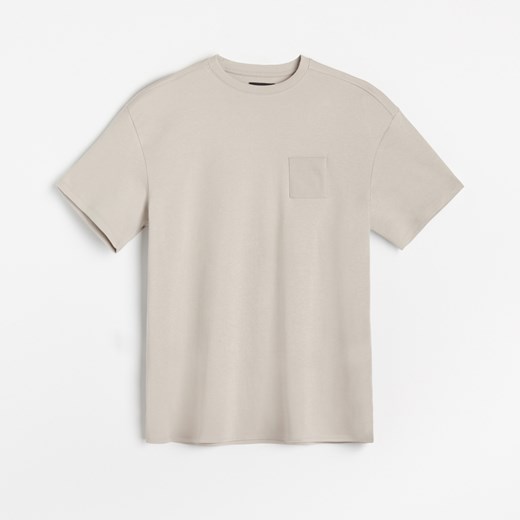 Reserved - T-shirt z kieszenią - Jasny szary Reserved XL Reserved