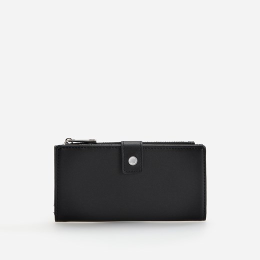Reserved - Czarny portfel ze srebrnym zamkiem - Czarny Reserved ONE SIZE Reserved