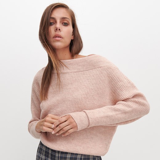 Reserved - Sweter z luźnym splotem - Różowy Reserved M Reserved