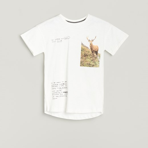 Reserved - Bawełniany t-shirt z fotograficznym nadrukiem - Reserved 170 Reserved