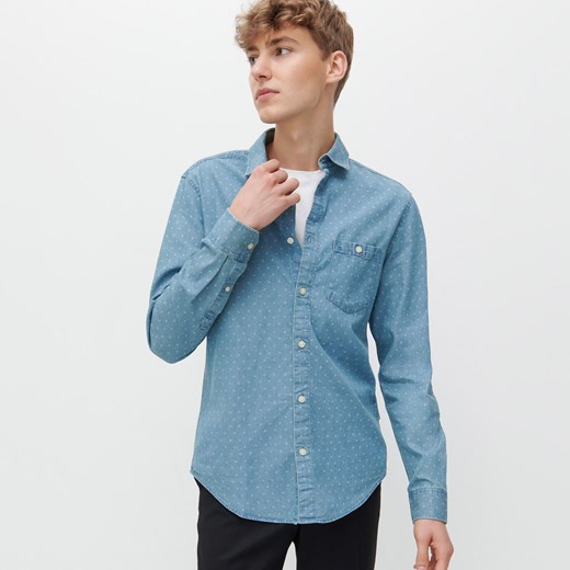Reserved - Jeansowa koszula z bawełny organicznej - Niebieski Reserved M Reserved