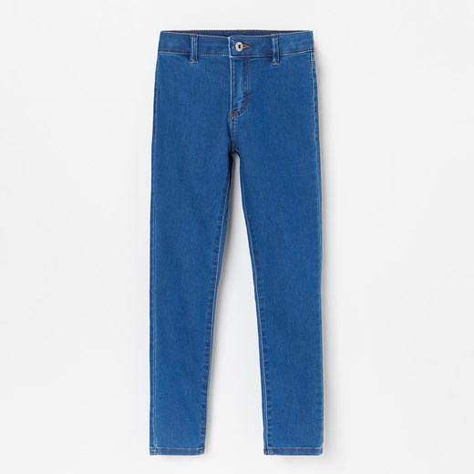 Reserved - Spodnie jeansowe skinny fit - Niebieski Reserved 152 Reserved wyprzedaż