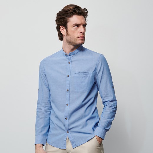 Reserved - Koszula z bawełny organicznej - Niebieski Reserved XXL okazja Reserved