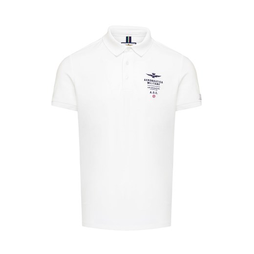 T-shirt męski Aeronautica Militare biały z krótkim rękawem 