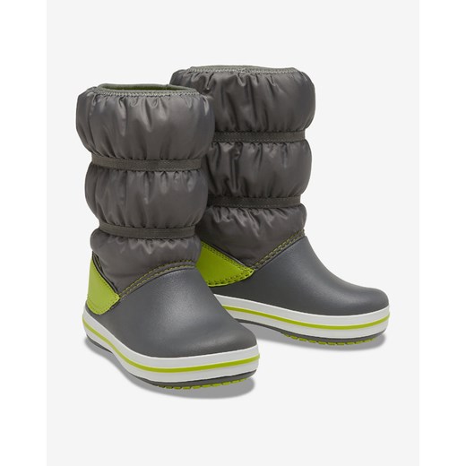 Buty zimowe dziecięce Crocs gładkie z gumy śniegowce 