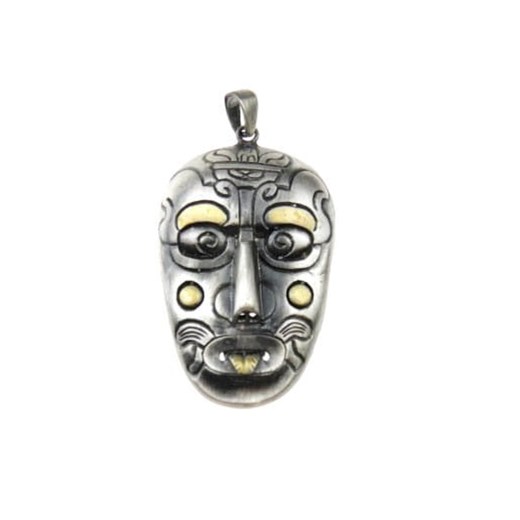 Wisior srebrny - Maska duża aztecka Venus Galeria Venus Galeria - Magiczny Ogród Biżuterii Srebrnej