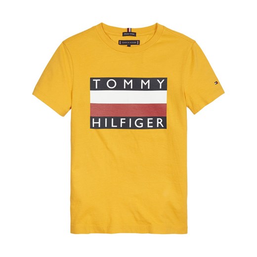 TOMMY HILFIGER T-Shirt Essential Tee KB0KB05547 M Żółty Regular Fit Tommy Hilfiger 4 okazja MODIVO