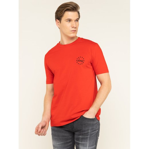 Hugo T-Shirt Dauber 50421646 Czerwony Regular Fit XXL promocyjna cena MODIVO