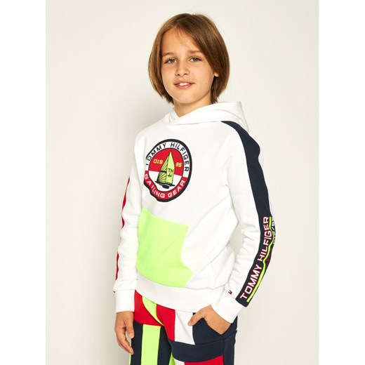 TOMMY HILFIGER Bluza Sailing Colorblock KB0KB05676 D Biały Regular Fit Tommy Hilfiger 10 promocja MODIVO