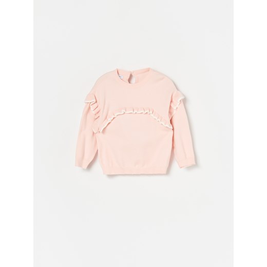 Reserved - Miękki sweter z falbankami - Pomarańczowy Reserved 68 wyprzedaż Reserved