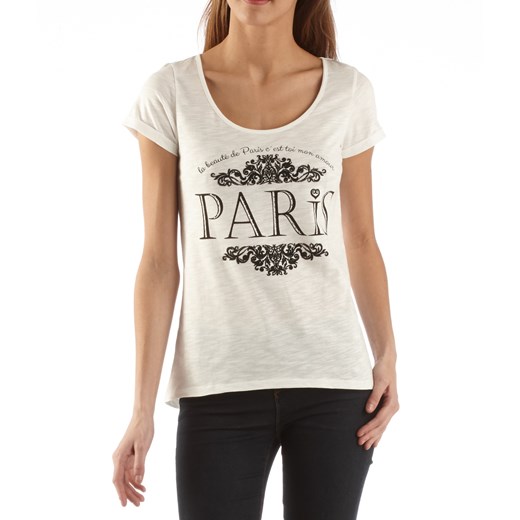 Damski T-shirt "PARIS" Camaieu zielony damskie
