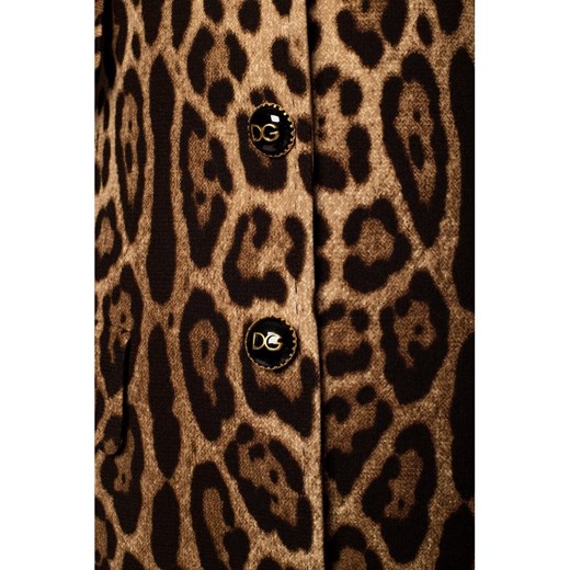 Spódnica Dolce & Gabbana brązowa mini w zwierzęce wzory 