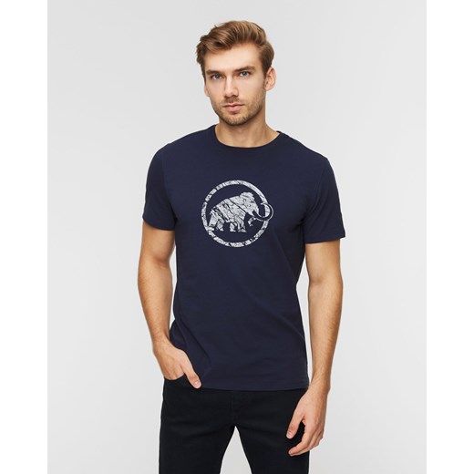 T-shirt męski Mammut granatowy z krótkim rękawem młodzieżowy 