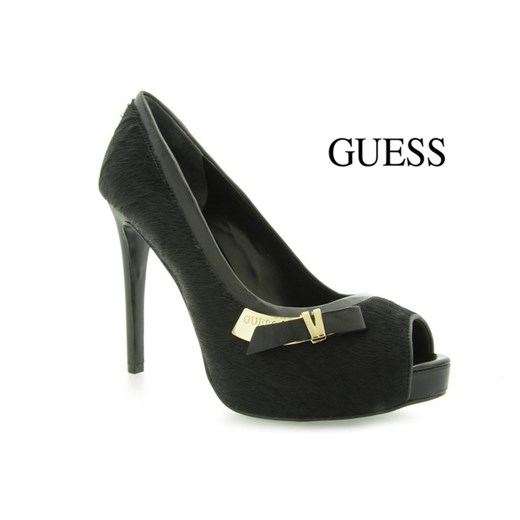 GUESS HEIKILY SPUNTATO OPEN TOE BLACK riccardo czarny biżuteria