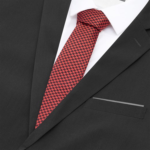 Reserved - Wzorzysty krawat - Czerwony Reserved ONE SIZE wyprzedaż Reserved