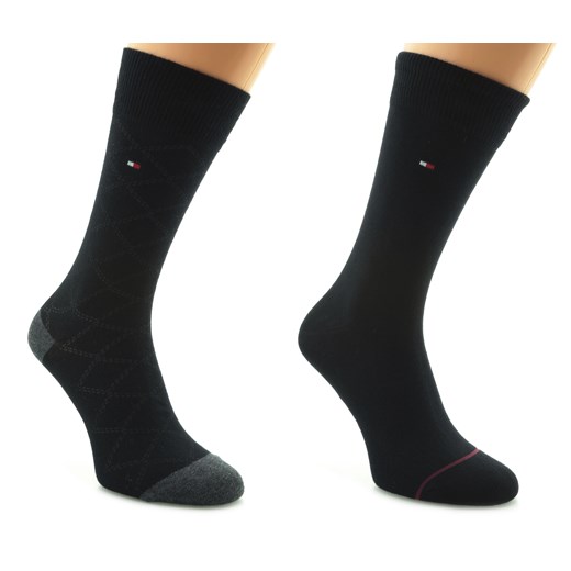 DWUPAK SKARPETEK TOMMY HILFIGER MEN QUILTING SOCK 2P BLACK TWO PACK riccardo czarny bawełniane