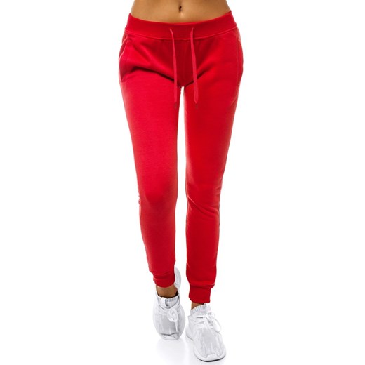 SPODNIE DRESOWE DAMSKIE CZERWONE OZONEE JS/CK01 L ozonee.pl wyprzedaż