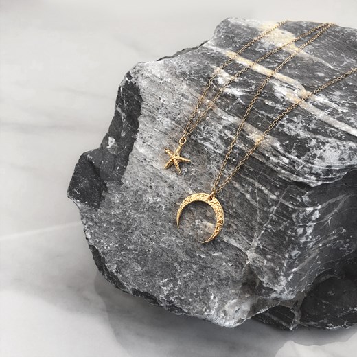 Naszyjnik z Księżycem Lunula 42 cm Perlove Biżuteria-Perlove okazyjna cena