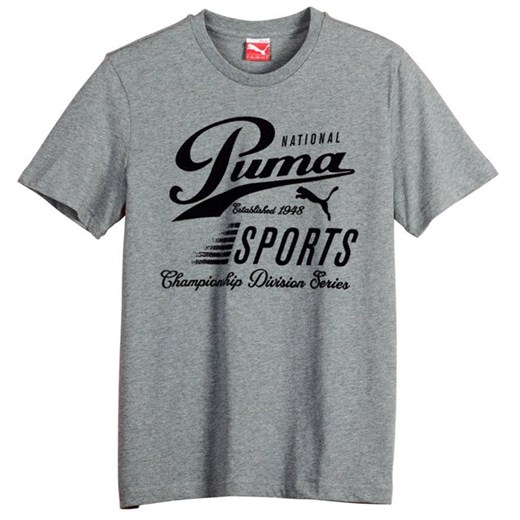 T-shirt z krótkim rękawem, z bawełny, PUMA la-redoute-pl szary bawełniane