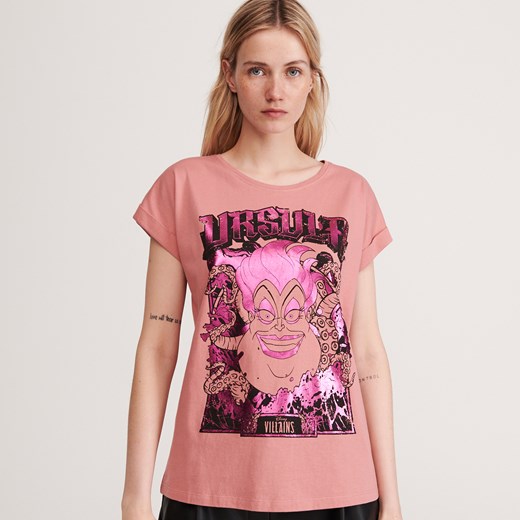 Reserved - T-shirt Ursula - Różowy Reserved M wyprzedaż Reserved