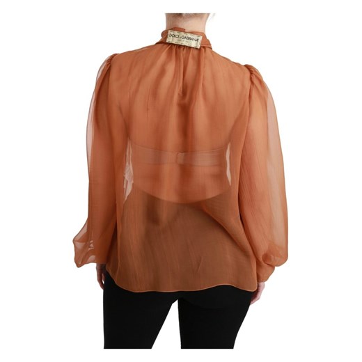 See Through Blouse Silk Top Dolce & Gabbana 46 IT wyprzedaż showroom.pl