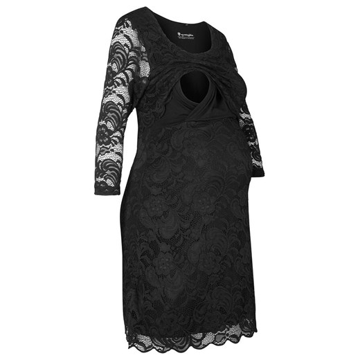 Czarna sukienka ciążowa Bonprix 