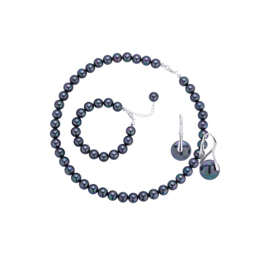 Komplet biżuterii z pereł opalizujących i srebra 925 promocja coccola.pl