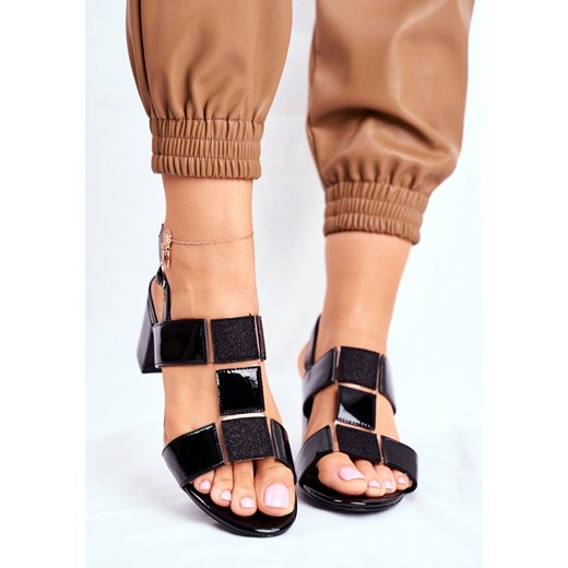 Sandały damskie Sergio Leone z klamrą skórzane casualowe 